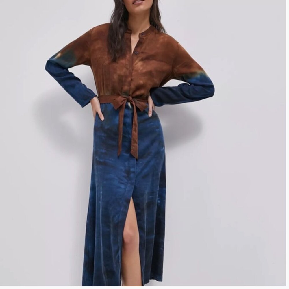 Anthropologie Cloth & Stone Perla Tie-Dye Maxi Dress